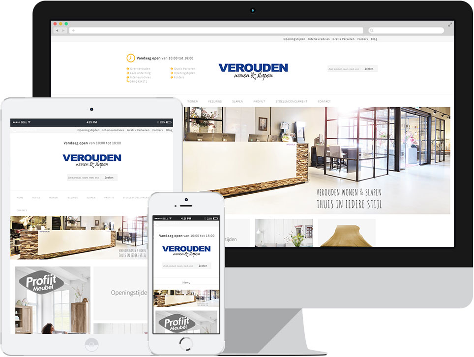 webdesign Verouden Wonen & Slapen Eindhoven door Robiz.nl Webdesign & Webhosting